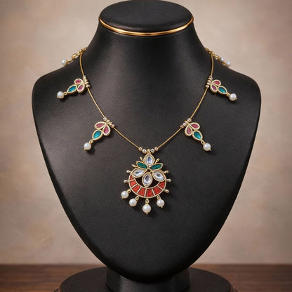 Delicate Minimal Pendant Necklace - Tara Dhara